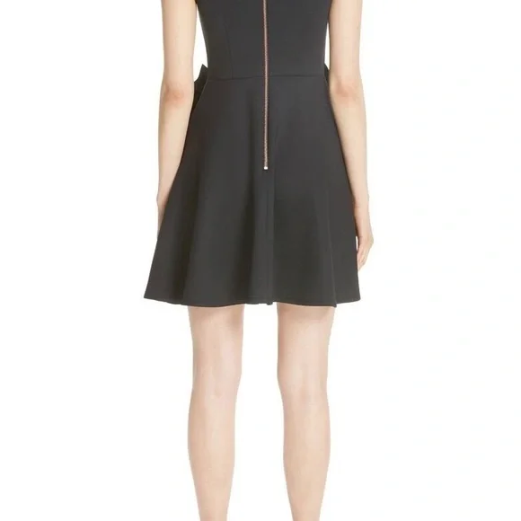 Ted Baker London Blue Ruffled Fit and Flare Mini Dress in Navy Blue - Picture 4 of 6